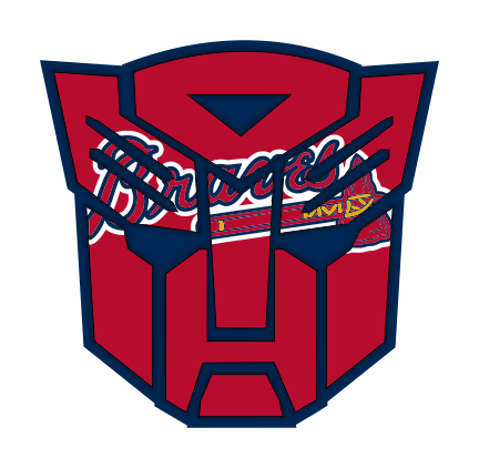 Autobots Atlanta Braves logo vinyl decal